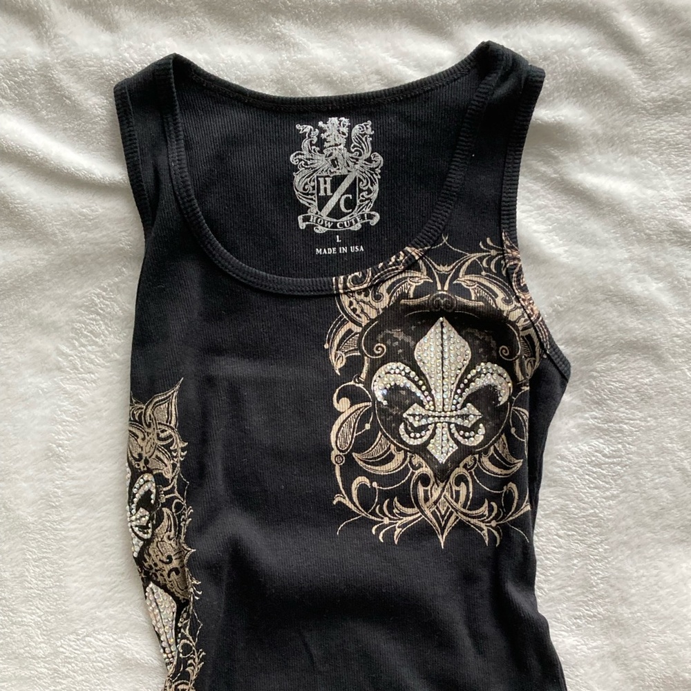 Grunge Rhinestone Tank Top